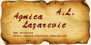 Agnica Lazarević vizit kartica